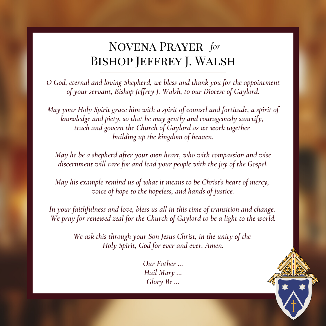 novena prayer for bishop walsh