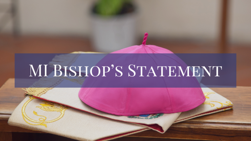 bishop's pink hat