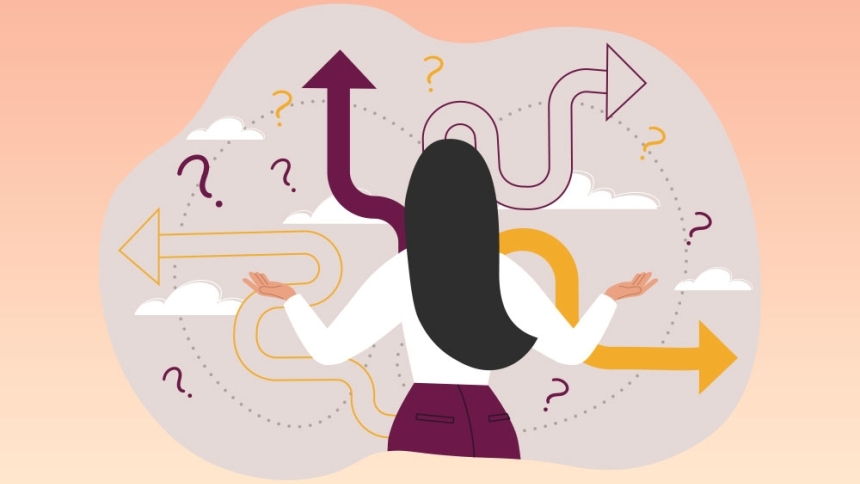 clipart of woman thinking