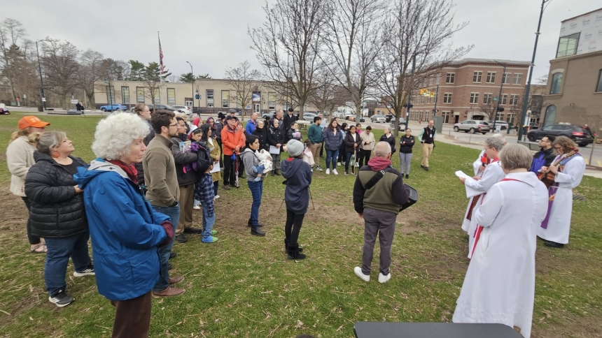 celebrating Mass outside