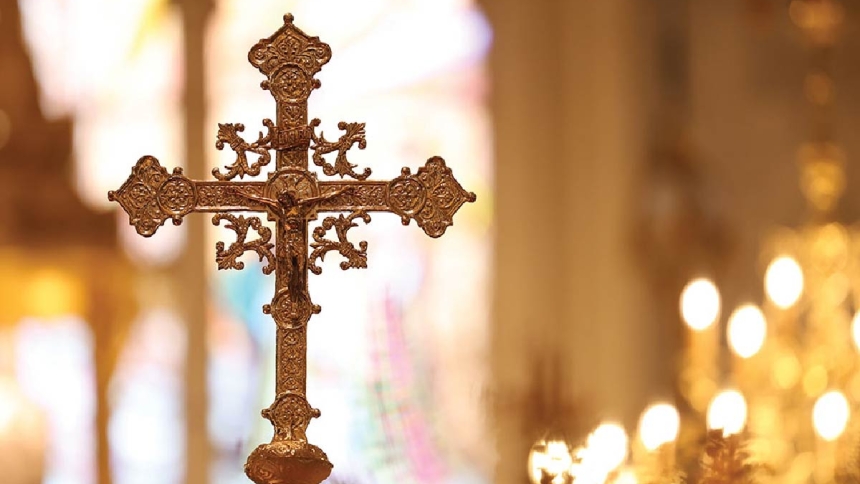 intricate gold cross