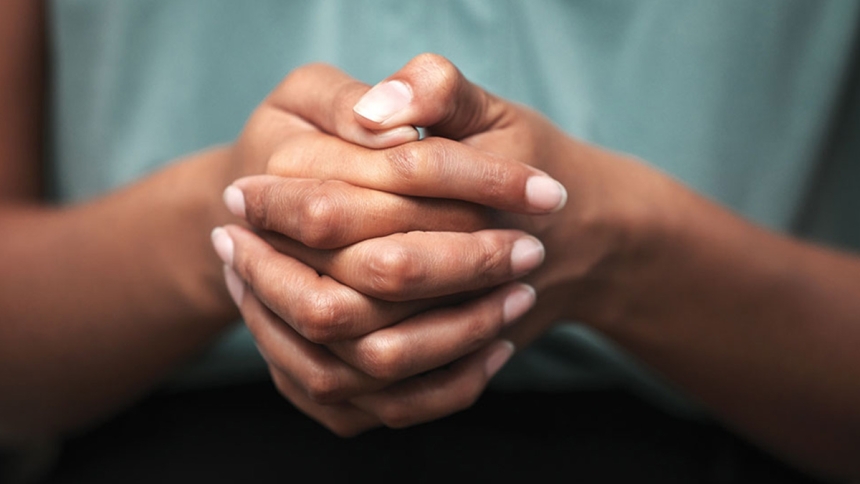 clasped hands