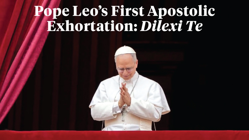 Pope Leo praying