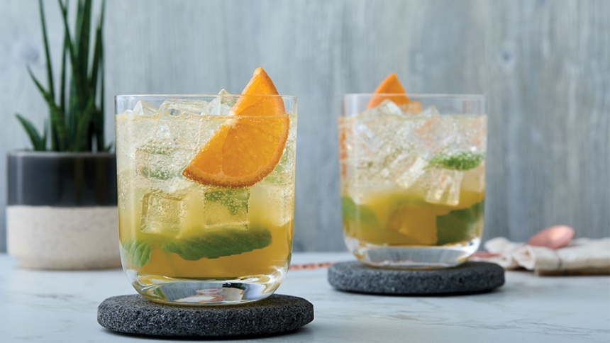citrus basil mocktails