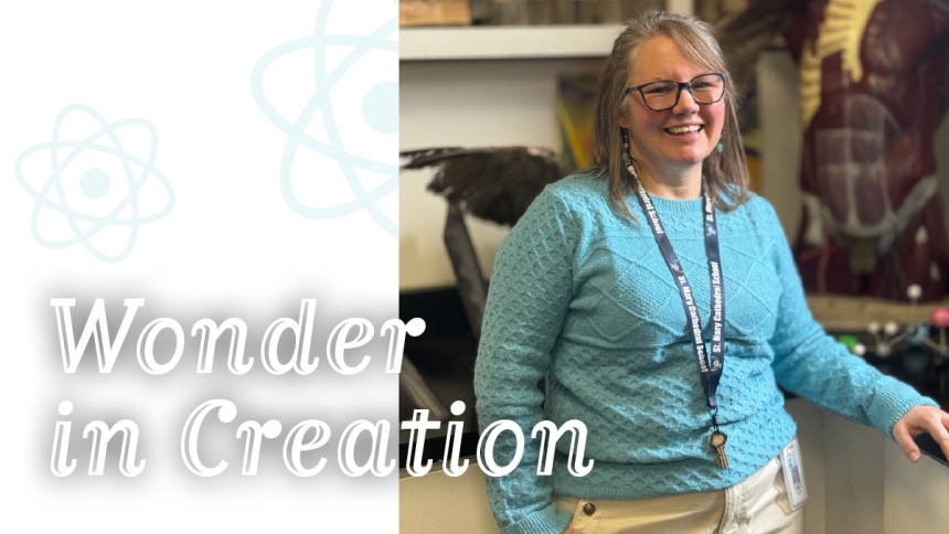 Teacher in science classroom