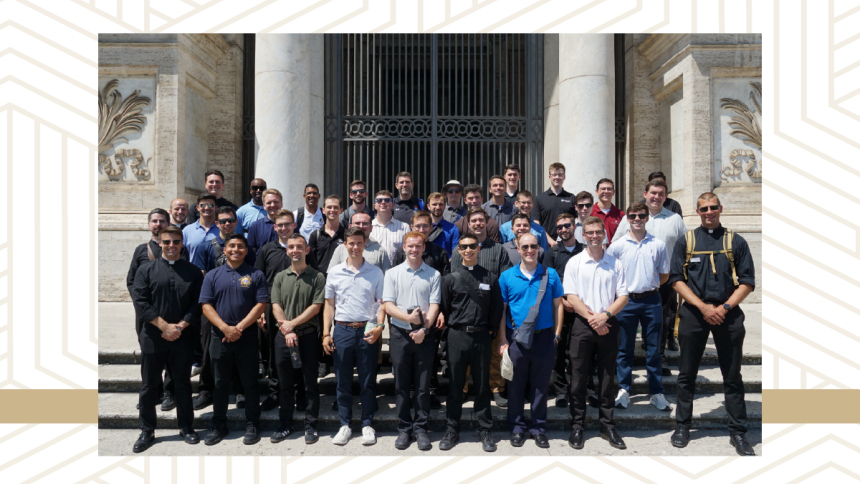 Seminarians from across the US gather together in Rome.