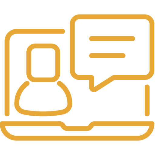 computer graphic with person and talk bubble