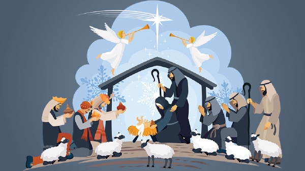 graphic of the birth of Jesus