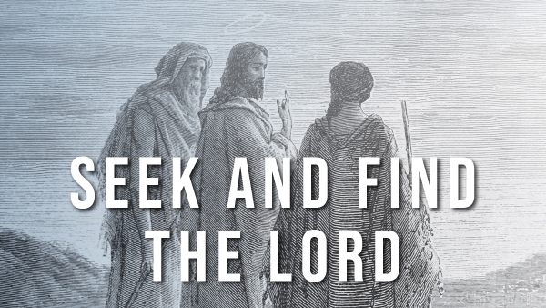 Jesus and two disciples