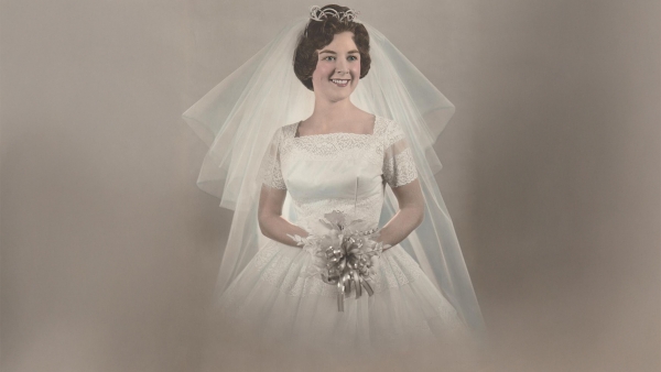 Woman in wedding dress